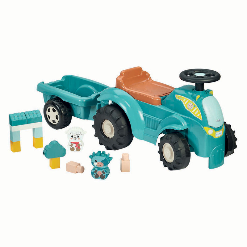 Load image into Gallery viewer, Ecoiffier bb abrick bestuurbare tractor met aanhanger - 15dlg.
