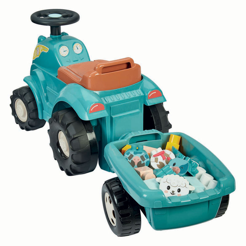 Load image into Gallery viewer, Ecoiffier bb abrick bestuurbare tractor met aanhanger - 15dlg.
