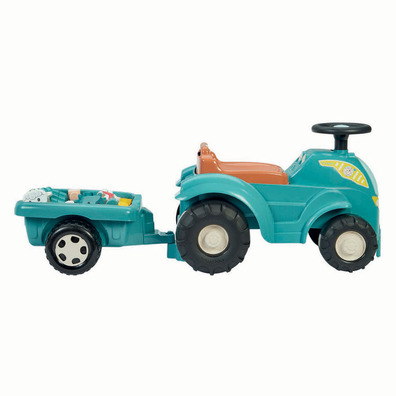 Load image into Gallery viewer, Ecoiffier bb abrick bestuurbare tractor met aanhanger - 15dlg.
