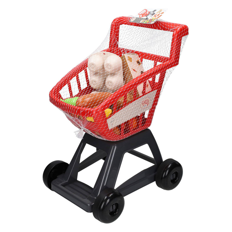 Load image into Gallery viewer, Ecoiffier 100% chef winkelwagen met boodschappen
