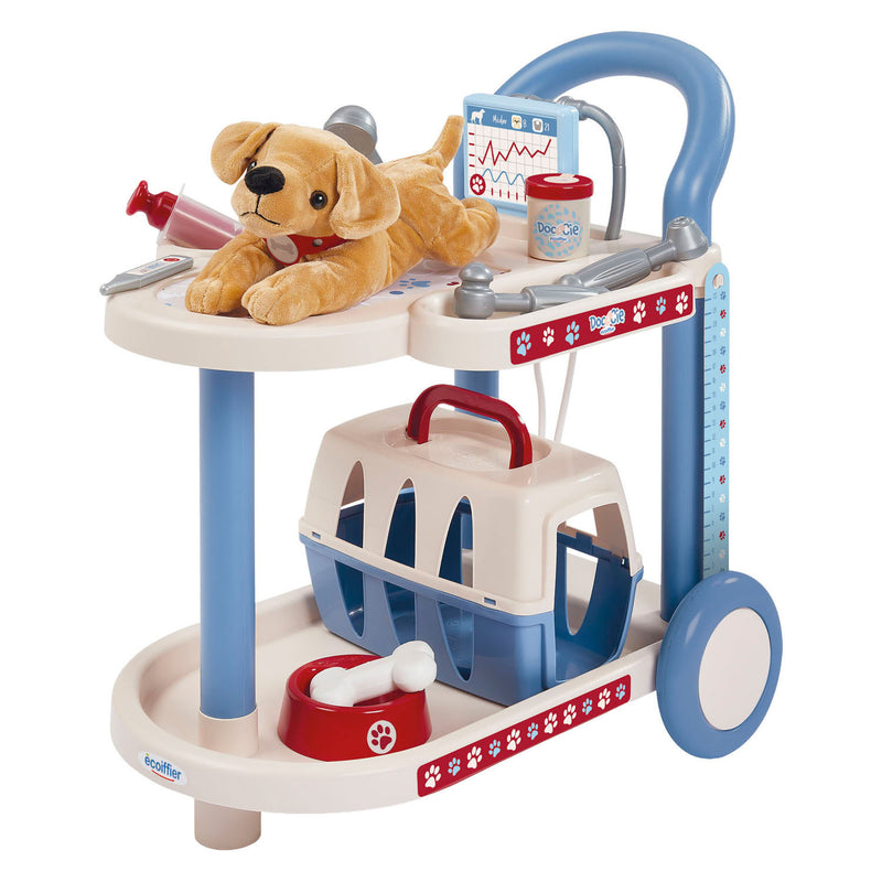 Load image into Gallery viewer, Ecoiffier doc cie dierenartsen trolley met hond - 14dlg.
