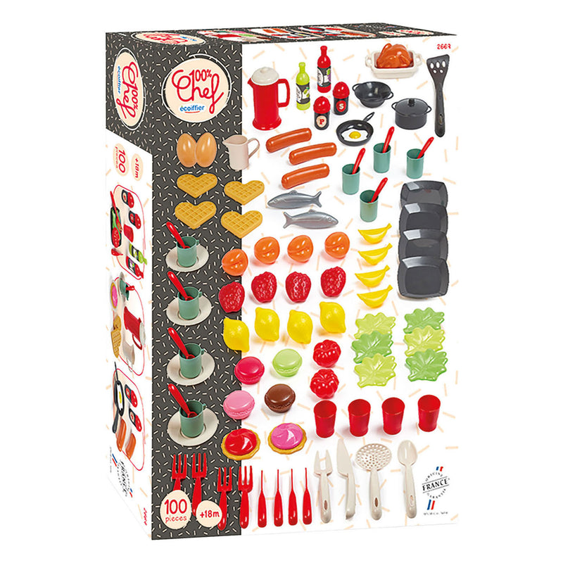 Load image into Gallery viewer, Ecoiffier 100% chef eten en servies set - 100dlg.
