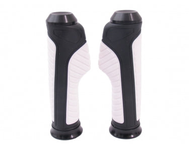 Edge handvatset scooter bromfiets anatomic - zwart wit