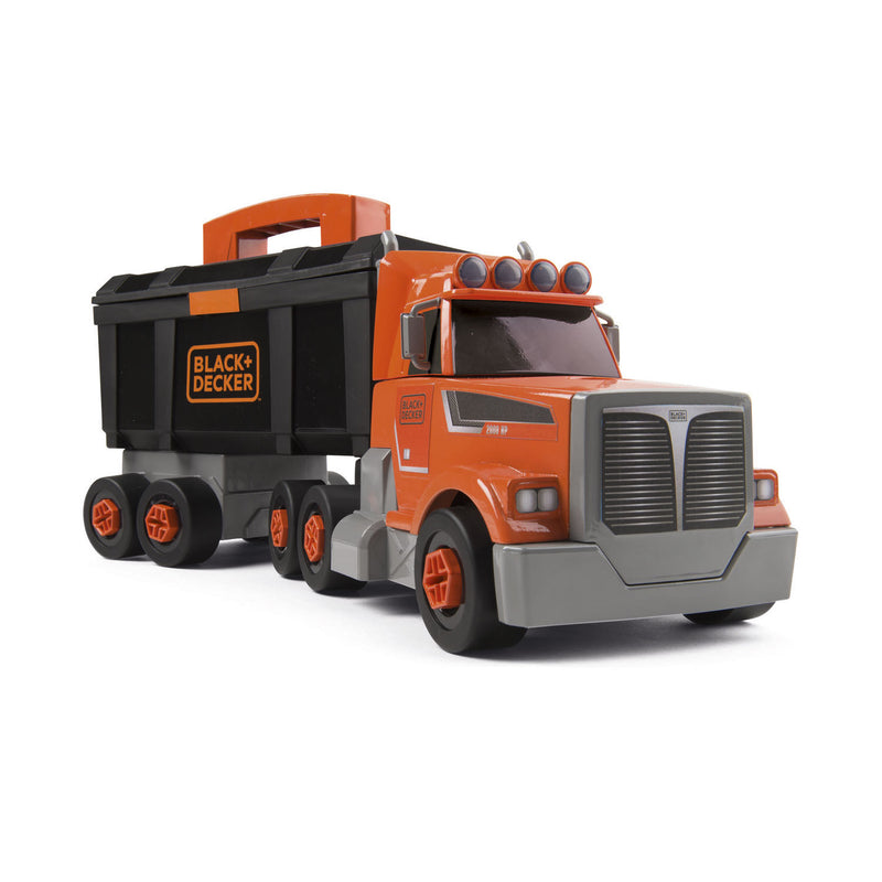 Load image into Gallery viewer, Smoby black decker gereedschapskist vrachtwagen
