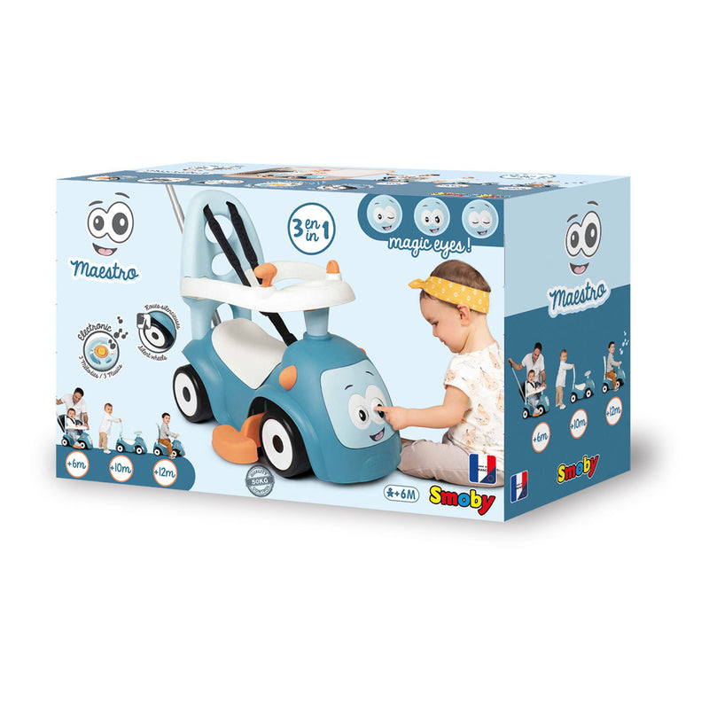 Load image into Gallery viewer, Smoby maestro ride on loopauto blauw
