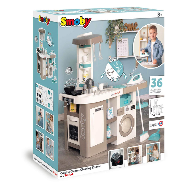 Load image into Gallery viewer, Smoby Tefal Keuken met Huishoudstation 36dlg.
