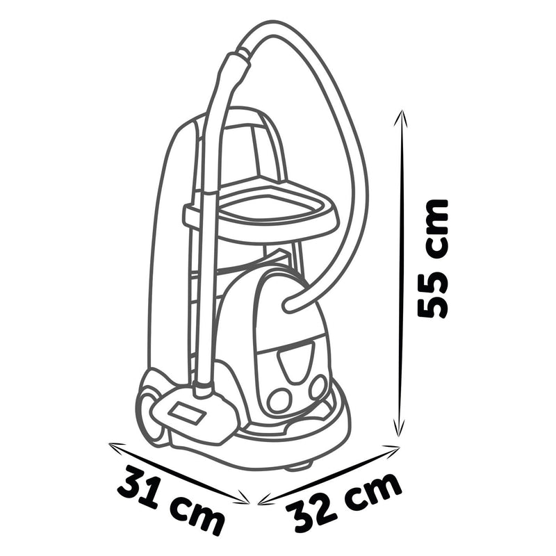 Load image into Gallery viewer, Smoby Schoonmaaktrolley met Stofzuiger 8dlg.
