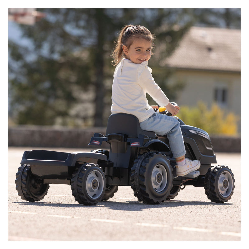 Load image into Gallery viewer, Smoby farmer xl traptractor met trailer zwart
