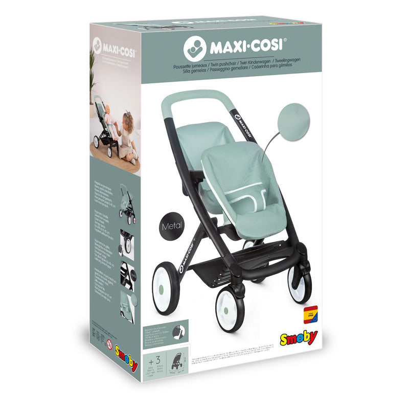 Load image into Gallery viewer, Smoby Maxi-Cosi Poppenwagen Sage voor 2 Poppen

