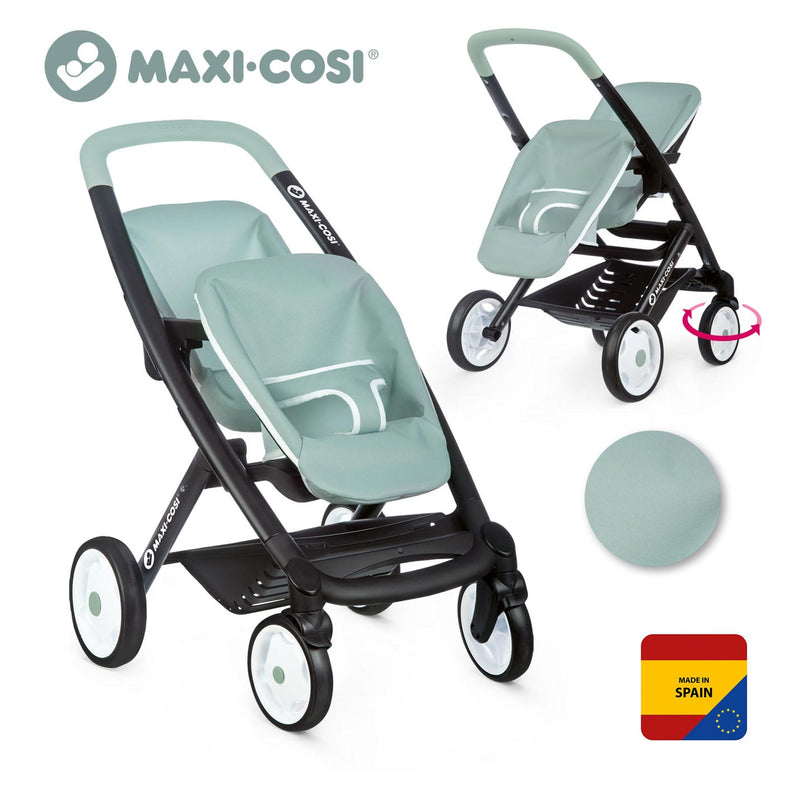 Load image into Gallery viewer, Smoby Maxi-Cosi Poppenwagen Sage voor 2 Poppen
