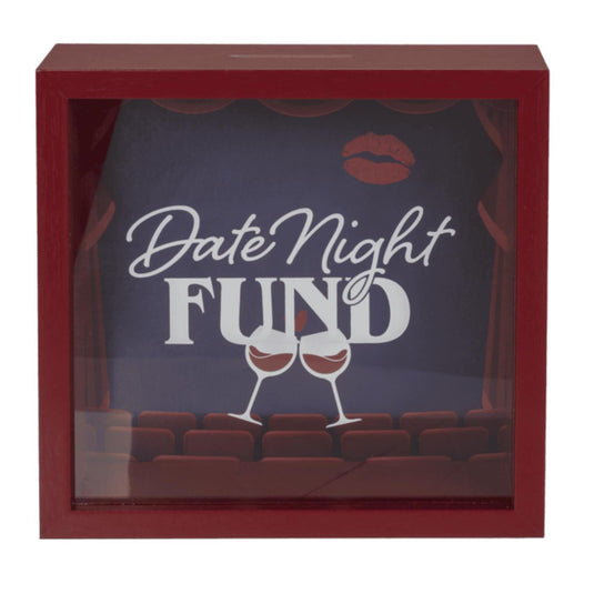Ootb houten spaarpot date night fund 20x20cm