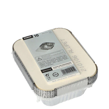 Papstar take-away aluminium schalen 500ml met kartonnen deksel pak a 10st