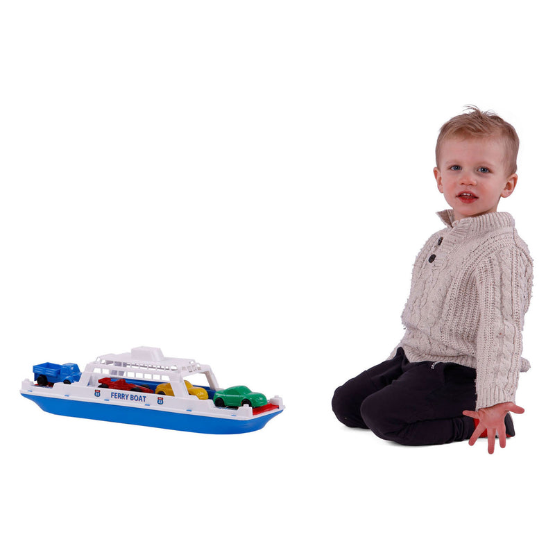 Load image into Gallery viewer, Merkloos overige merken veerboot 45 cm + 4 voertuigen
