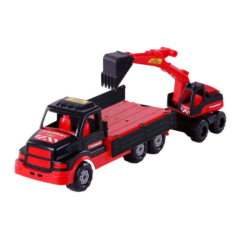 Load image into Gallery viewer, Cavallino mammoet torpedo vrachtwagen met graafmachine, 44,5cm
