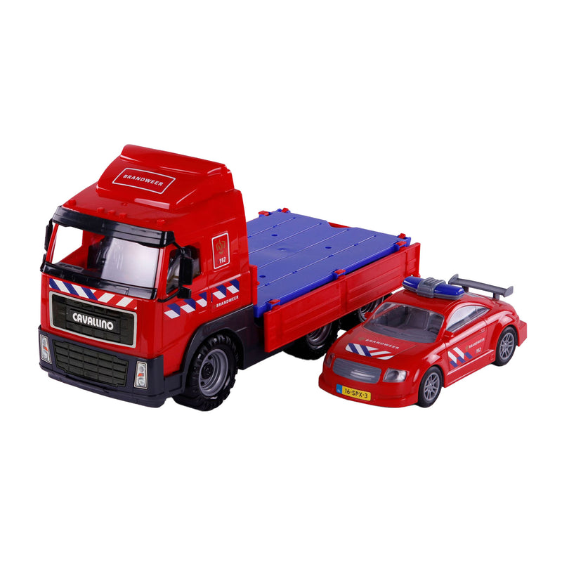 Afbeelding laden in galerijviewer, Cavallino brandweervrachtwagen en brandweerauto, schaal 1:16
