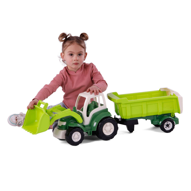 Load image into Gallery viewer, Cavallino xl tractor groen met kiep aanhangwagen, 86,5cm
