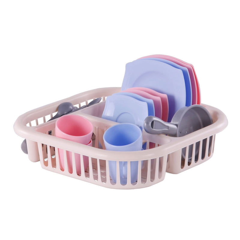 Load image into Gallery viewer, Cavallino servies met afwasrek roze, 30dlg.
