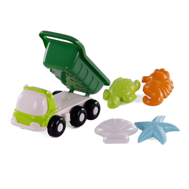 Load image into Gallery viewer, Cavallino strand kiepwagen met 4 zandvormen groen
