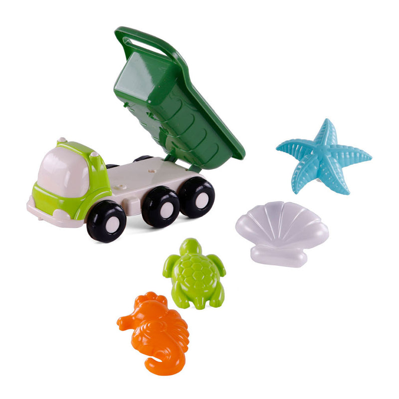 Load image into Gallery viewer, Cavallino strand kiepwagen met 4 zandvormen groen
