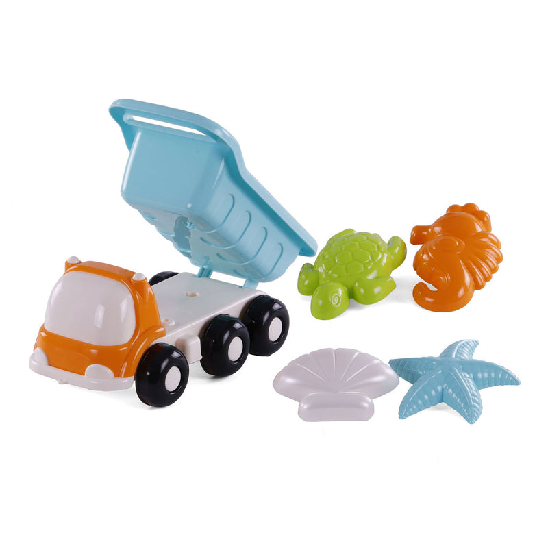 Load image into Gallery viewer, Cavallino strand kiepwagen met 4 zandvormen blauw
