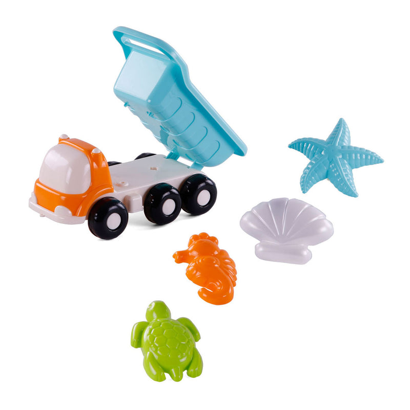Load image into Gallery viewer, Cavallino strand kiepwagen met 4 zandvormen blauw
