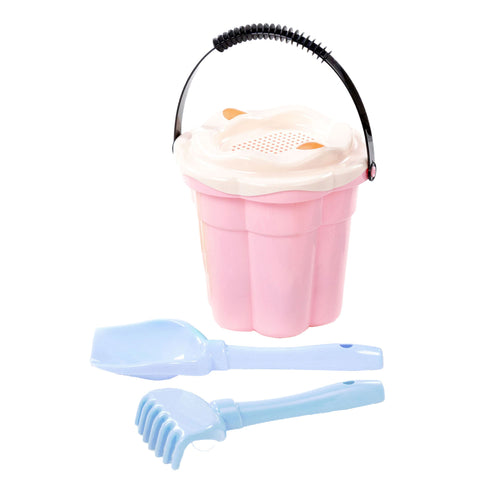 Cavallino safari klassieke emmerset roze, 4dlg.