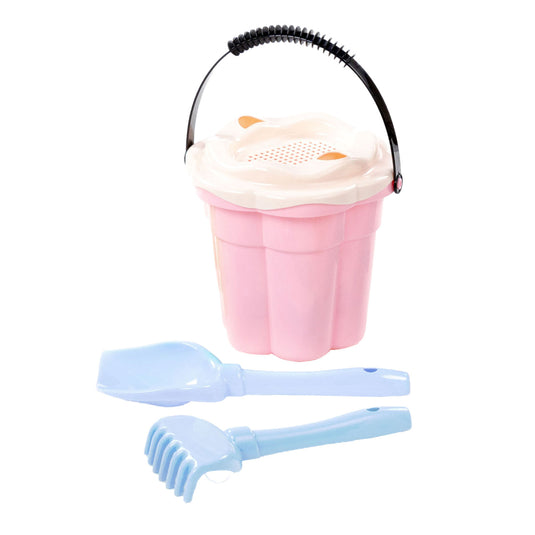 Cavallino safari klassieke emmerset roze, 4dlg.