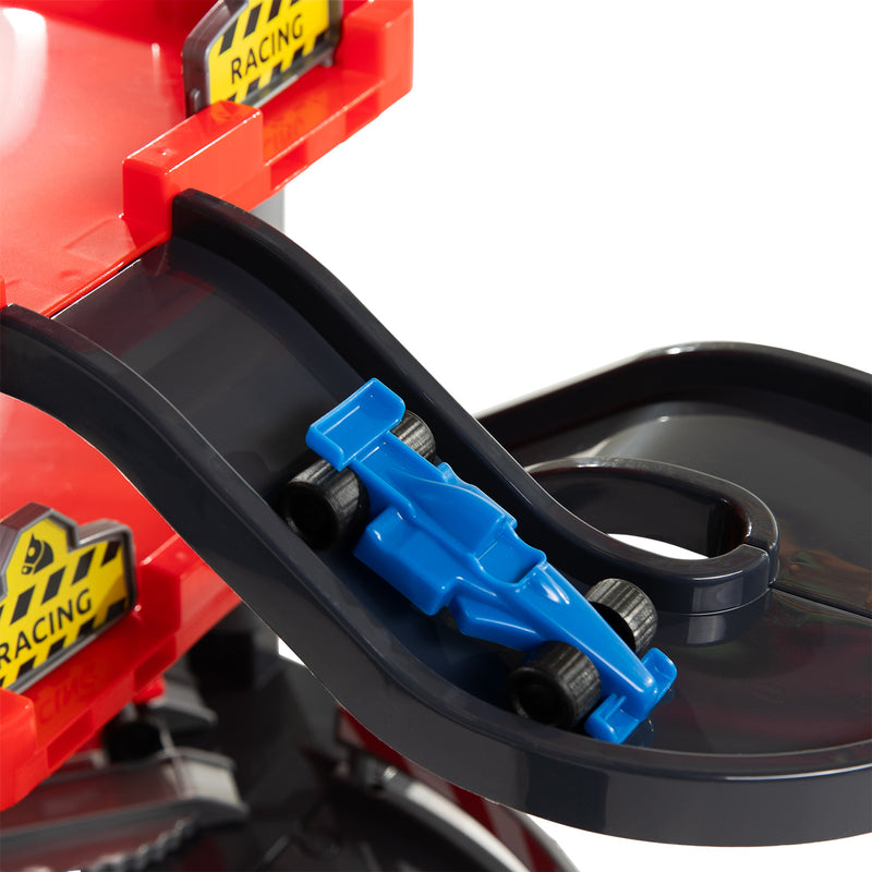 Load image into Gallery viewer, Cavallino racing parkeergarage rood met 4 verdiepingen en auto&#39;s speelset
