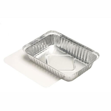 Papstar take-away aluminium schalen 800ml met kartonnen deksel pak a 10st