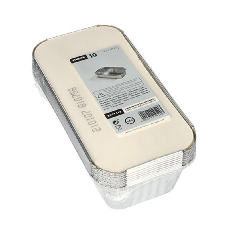 Load image into Gallery viewer, Papstar aluschalen 1ltr met deksel10st

