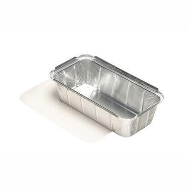 Papstar take-away aluminium schaal 1 liter met kartonnen deksel pak a 10st