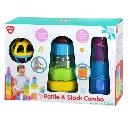 Playgo rattle en stack combo ratelbal stapeltoren en stapel bekers