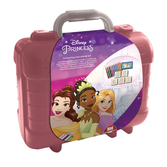 Multiprint disney princess reis stempel- en kleurkoffer