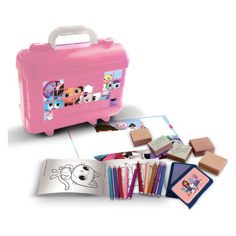 Load image into Gallery viewer, Multiprint gabby's poppenhuis reis stempel- en kleurkoffer
