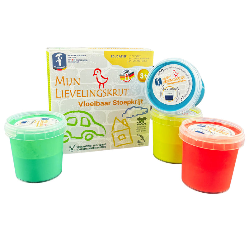 Load image into Gallery viewer, Feuchtmann mijn lievelingskrijt - vloeibaar stoepkrijt, 4x100gr.
