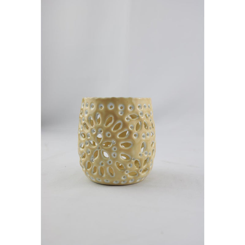Load image into Gallery viewer, Mansion atmosphere hã©rault votive waxinelichthouder beige 10x10x10cm

