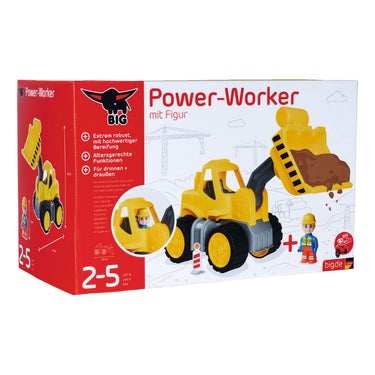 Big power worker wiellader + figuur - zandbak - speelgoedvoertuig