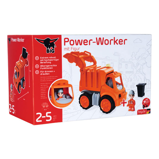 Big power worker midi vuilniswagen met figuur