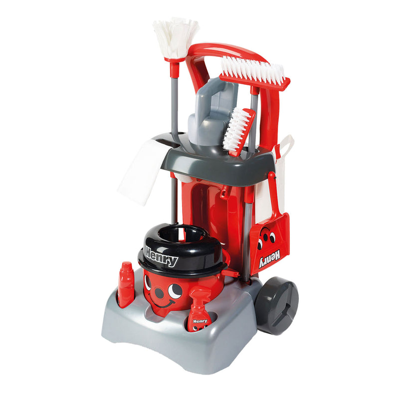 Load image into Gallery viewer, Casdon schoonmaak trolley henry deluxe speelset
