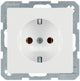 Berker q1 inbouw wandcontactdoos (wcd) ra 1-voudig polar wit