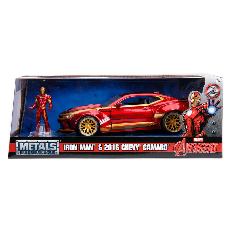 Load image into Gallery viewer, Jada toys - marvel ironman 2016 chevy camaro ss - 1:24 - die-cast - vanaf 8 jaar - speelgoedvoertuig
