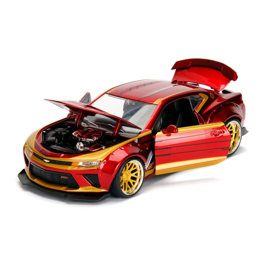 Jada toys - marvel ironman 2016 chevy camaro ss - 1:24 - die-cast - vanaf 8 jaar - speelgoedvoertuig