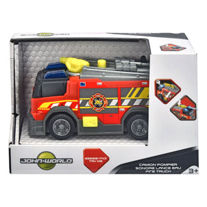 Dickie toys brandweerwagen - 15cm - licht en geluid - speelgoedvoertuig