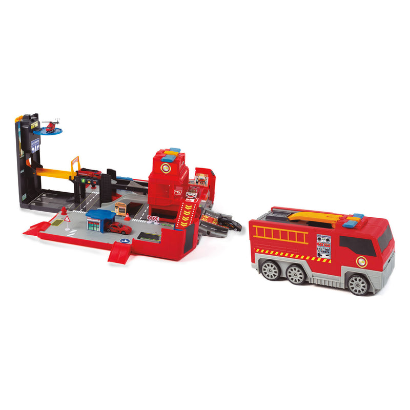 Load image into Gallery viewer, Dickie Uitklapbare Brandweerwagen en Garage Speelset
