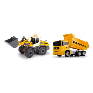 Dickie constructievoertuigen, set van 2