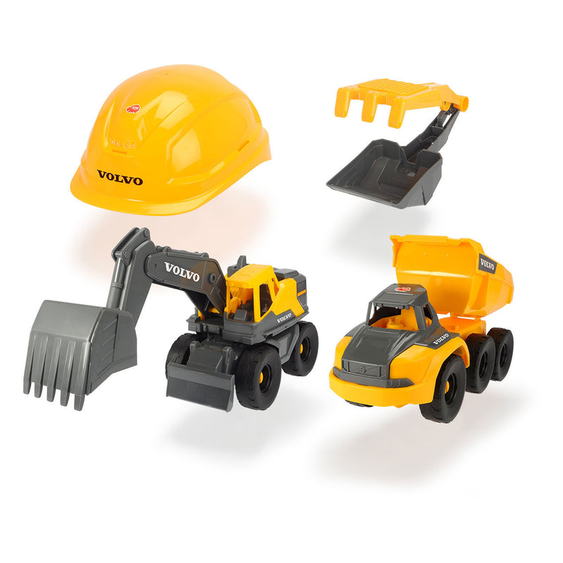 Load image into Gallery viewer, Dickie Volvo Constructie Werkvoertuigen met Helm
