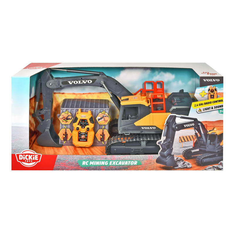 Load image into Gallery viewer, Dickie toys rc volvo graafmachine - vanaf 3 jaar - licht en geluid - bestuurbaar
