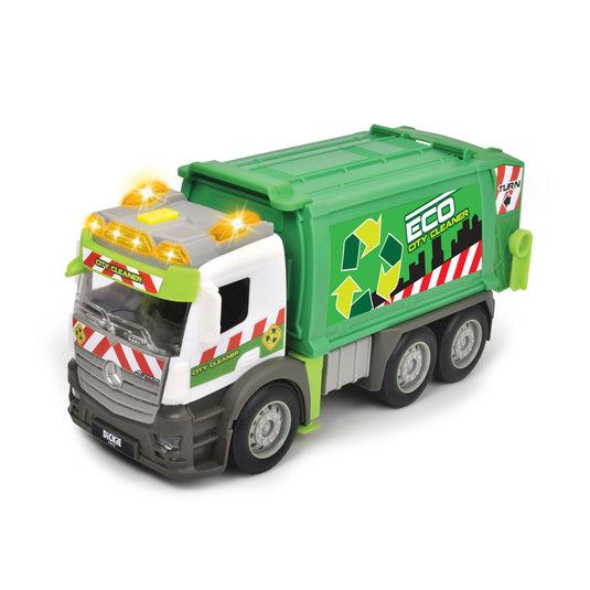 Dickie toys action truck - vuilniswagen - 26 cm - licht en geluid - speelgoedvoertuig