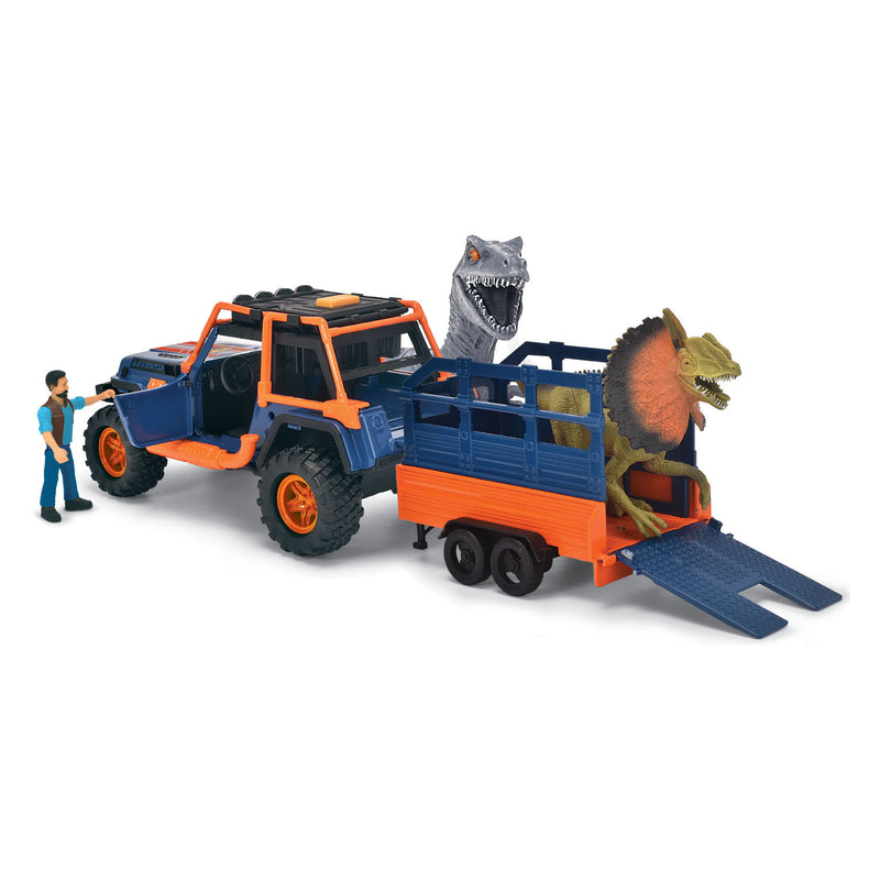 Load image into Gallery viewer, Dickie dino jeep met trailer speelset
