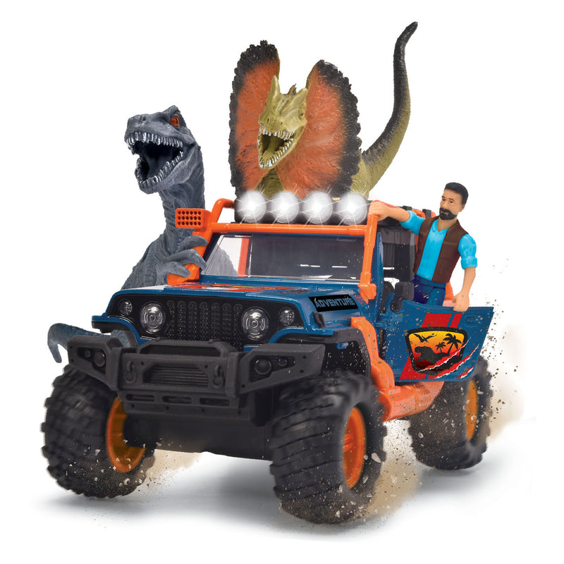Load image into Gallery viewer, Dickie dino jeep met trailer speelset
